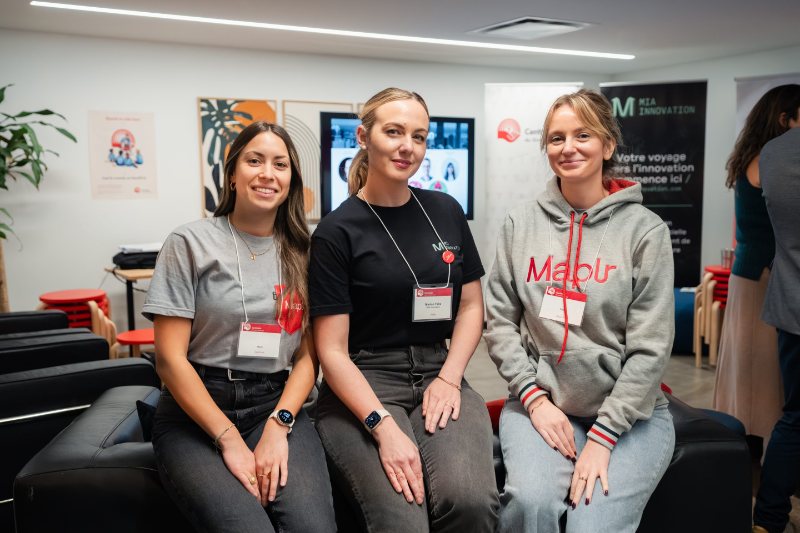 L'équipe Maplr à un événement de la communauté tech de Montréal